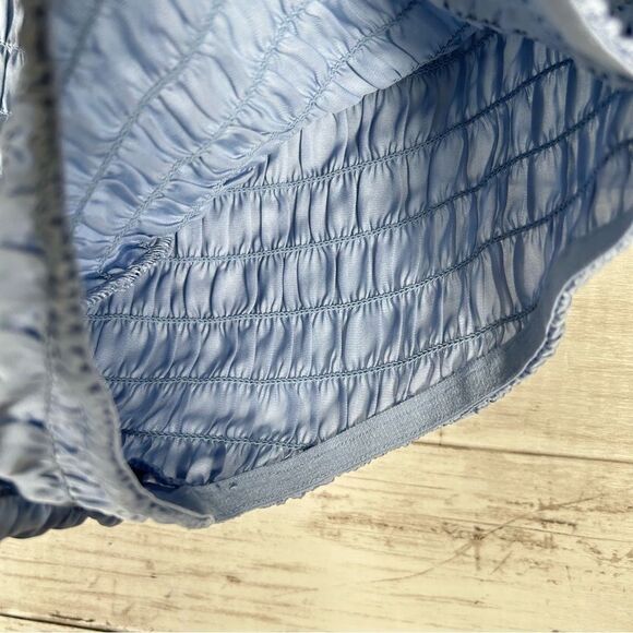 Free People Intimately Ruched Silky Shorties Short Blue Stretch Sz Small NEW - Picture 6 of 6